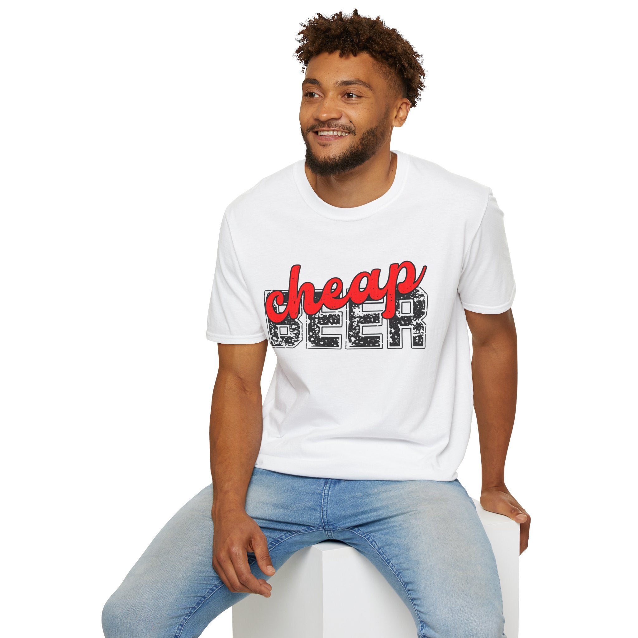 Cheap Beer Graphic T-Shirt — Retro Distressed Bar Tee